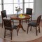 Compact 40-Inch Round Rubber Wood Table for Rustic Kitchen and Dining Room or Families